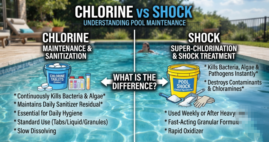 What Is the Difference Between Chlorine and Shock